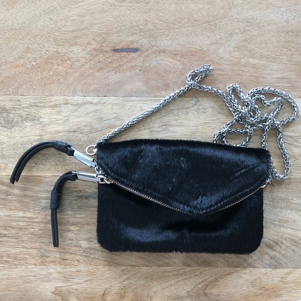 Free People faux fur chain crossbody